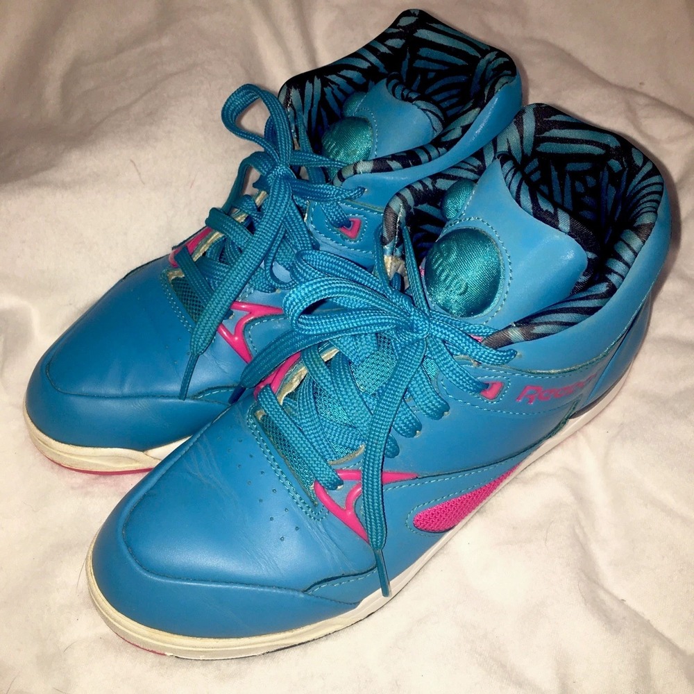 2013 Reebok Pump Aerobic Hexalite Sneakers Blue/Pink Size7.5 Read Description - Picture 5 of 16